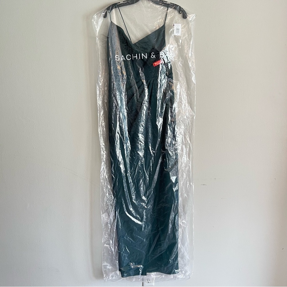 Sachin + Babi Women’s Paulina Emerald Green Women’s Gown Size 4 - Picture 3 of 7